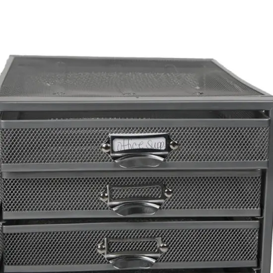 Mind Reader Mesh 10 Drawer Cabinet, Silver image {4}