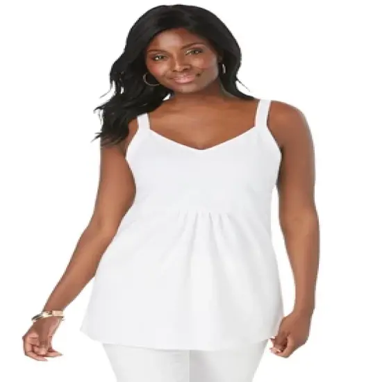 Jessica London Women&rsquo;s Plus Size Shirred Tank image {4}