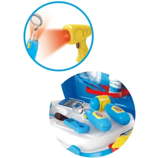 Link 18 Piece Complete Pretend Play Doctor Toy Set Including Carrying Case, Doctor Kit For Kids, Toddlers, Boys, And Girls image {2}