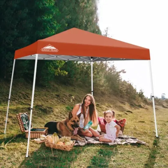 EAGLE PEAK Slant Leg Pop-up Canopy Tent Easy One Person Setup Instant Outdoor Beach Canopy Folding Portable Sports Shelter image {15}