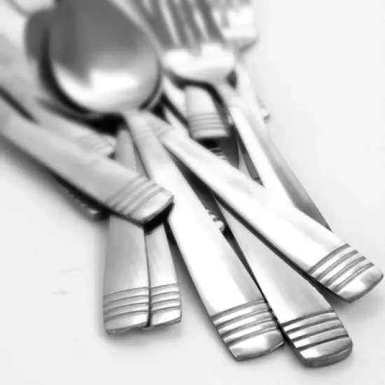 Gibson Home 24pc Stainless Steel Palmore Plus Silverware Set: Flatware Service for 4, Dishwasher-Safe, Includes Steak Knives image {2}