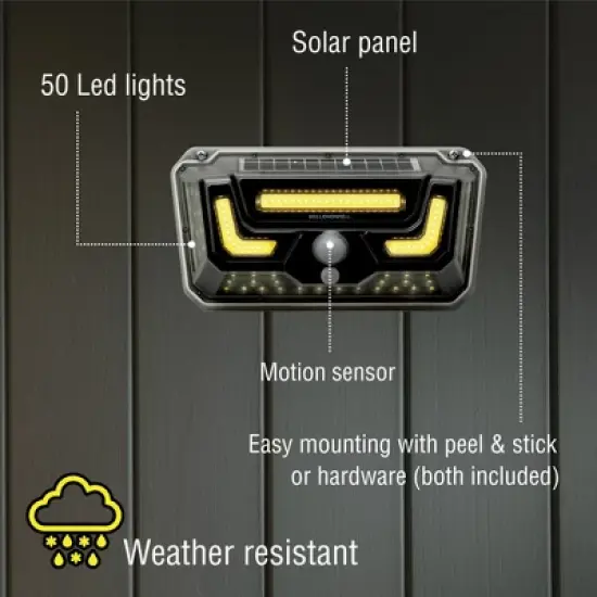 Bell + Howell Bionic Wall Lights Motion Activated Solar Powered Outdoor Security Lights image {1}