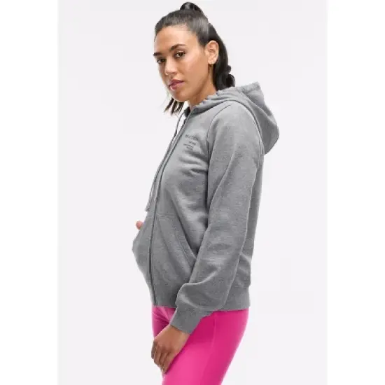Peloton Women's Fleece Full Zip, Heather Grey image {1}