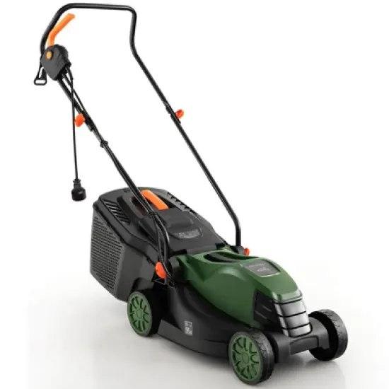 Costway Electric Corded Lawn Mower 12-AMP 14-Inch Walk-Behind Lawnmower with Collection Box image {10}