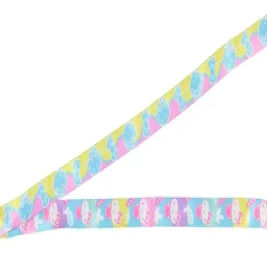 Hello Kitty Pastel ID Badge Holder Lanyard w/ Kitty Cup Rubber Pendant image {2}