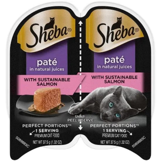 Sheba Perfect Portions Salmon and Seafood Flavored Pate Wet Cat Food - 2.64oz image {13}