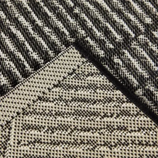 9' x 12' Large Diamond Indoor/Outdoor Rug Black/Natural - Project 62&trade; image {1}