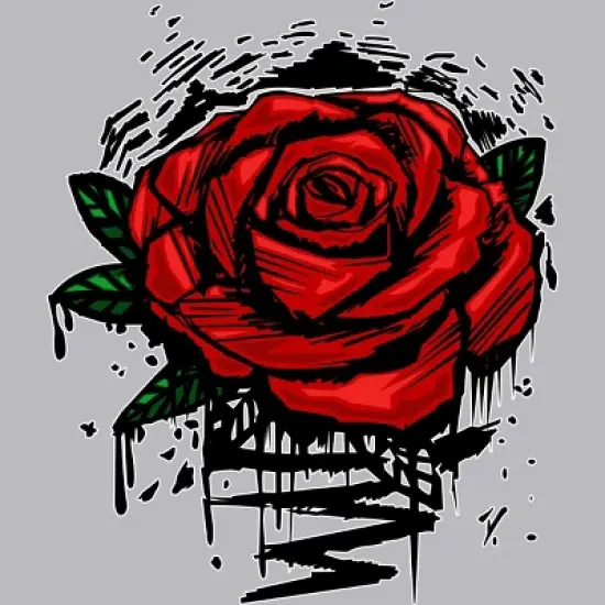 Men's Design By Humans Rugged Rose By Adamzworld Tank Top image {1}