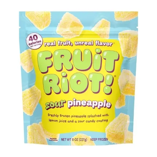 Fruit Riot Frozen Sour Candy Pineapple - 8oz image {5}