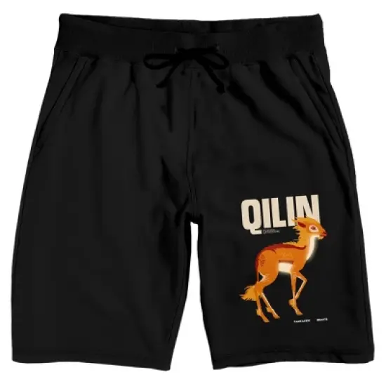Fantastic Beasts Secrets of Dumbledore Qilin Men's Black Sleep Pajama Shorts image {6}