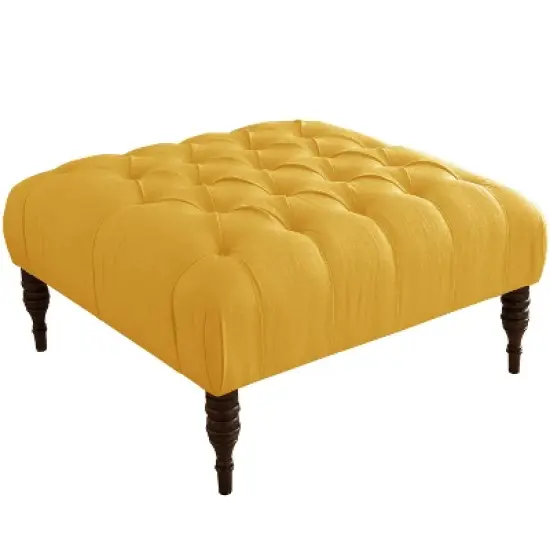 Custom Upholstered Tufted Square Ottoman - Skyline Furniture image {5}