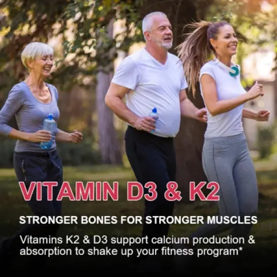 B Beworth Natural Vitamin D3 + K2 Gummies, 60 Gummies image {3}