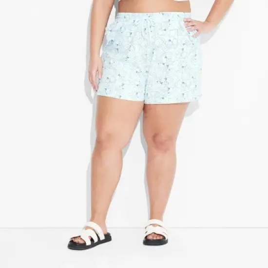 Women's Bluey Graphic Lounge Shorts - Blue image {3}