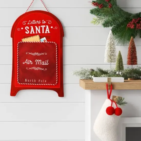 21" Christmas Santa's Mailbox Wall Hanging Decor - Wondershop&trade; image {1}