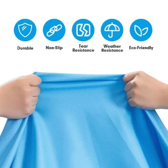 Allforpaws Foldable Dog Pool, Dog Swimming Pool for Outdoor Summer , Blue image {5}