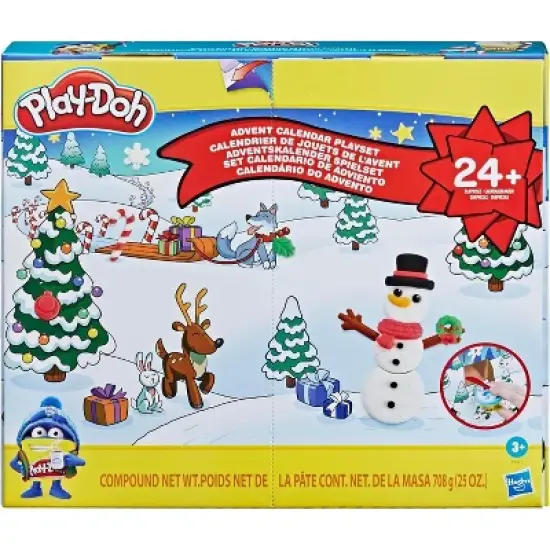 Play-Doh Advent Calendar Toy for Kids 3 Years and Up with Over 24 Surprise Accessories, Playmats, and 24 Cans, Assorted Colors, Non-Toxic image {7}