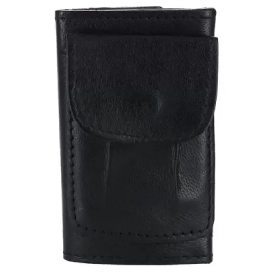 CTM Men's Leather Key Case with Exterior Pocket image {2}