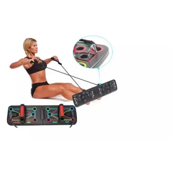 Link 9 in 1 Push Up Rack Board System Fitness Home Workout Train Gym Exercise image {5}