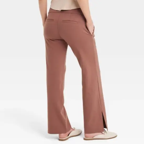 Under Belly Wide Leg Ponte Maternity Pants - Isabel Maternity by Ingrid & Isabel&trade; Brown image {1}