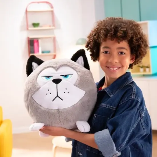 Hangry Petz: Cooper Husky - 12" Grey & White Animal Plush image {6}