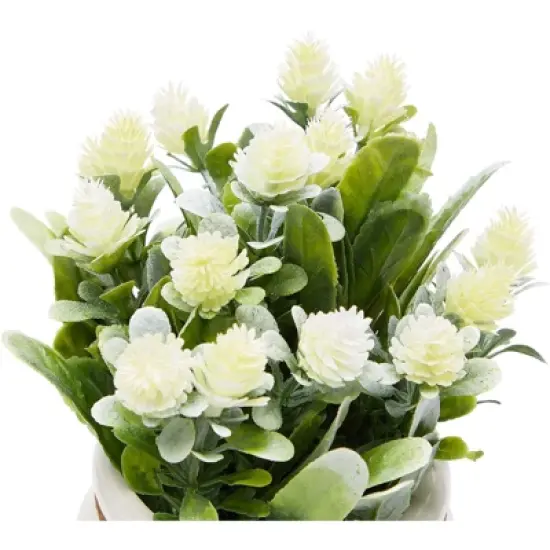 Juvale Artificial Flowers, Fake Faux Plants with Small White Vase for Indoor Room Spring Home Decor, 3.5 x 6 in image {3}