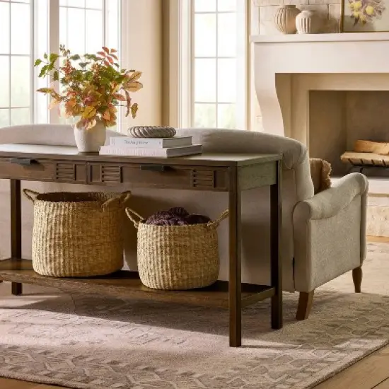 Set of 2 Round Woven Baskets Beige - Threshold&trade; designed with Studio McGee image {1}