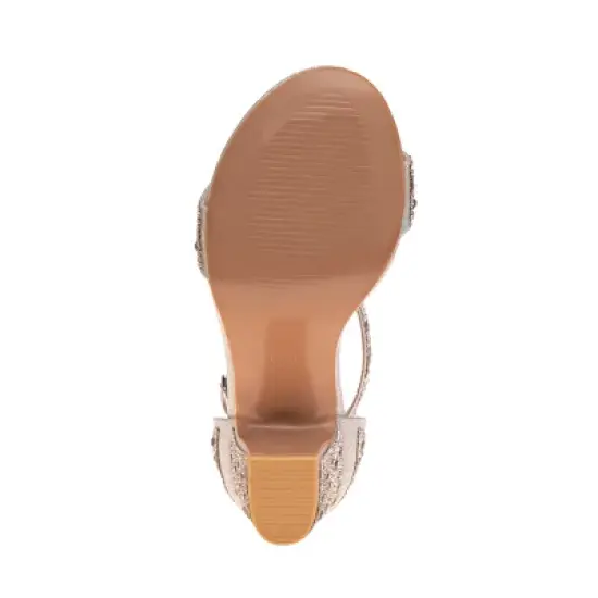 Badgley Mischka Girls' Wedding Shoes with Block Heel and Embellishment- Perfect for Parties, Weddings, and Special Occasions (Little Kid/ Big Kids) image {5}