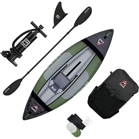 Avalanche Voyager 1P Inflatable Kayak Set - Green image {5}