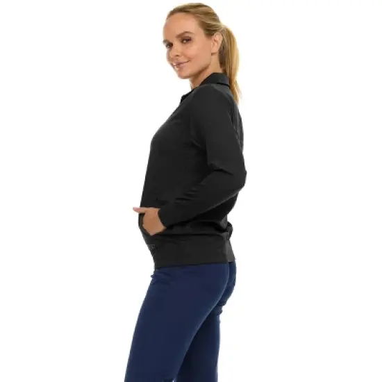 Medichic Scrub Jackets for Woman, Zip Front Nurse Jacket, 4-Way Stretch Fabric Warm Up Coat image {4}