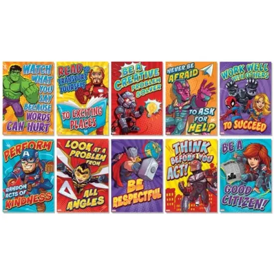 Eureka&reg; Marvel&trade; Motivational Poster Set Bulletin Board Set, 10 Posters image {3}