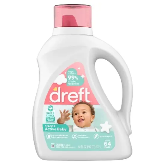 Dreft Stage 2: Active Baby Liquid Laundry Detergent image {15}