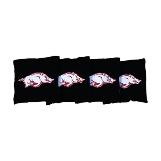 NCAA Arkansas Razorbacks Corn-Filled Cornhole Bags - Black image {1}
