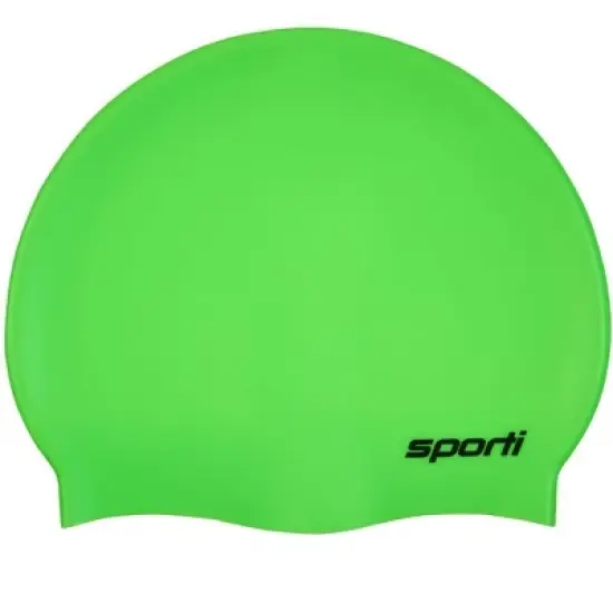 Sporti Kids' Solid Neon Silicone Swim Cap image {2}