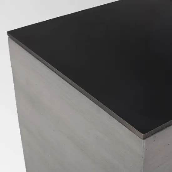 Langton Rectangular 40" Light Weight Concrete Gas Fire Pit Dark Gray - Christopher Knight Home image {3}