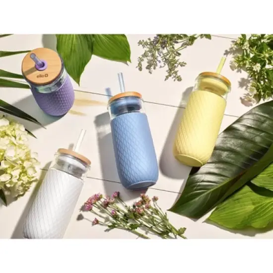 Ello Devon 18oz Glass Tumbler with Lid image {3}
