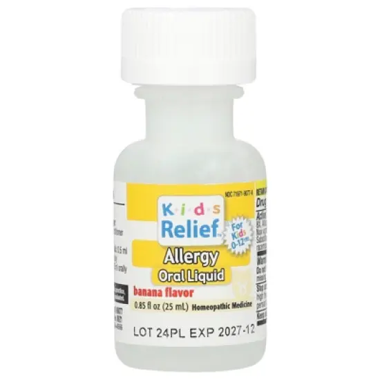 Homeolab USA Kids Relief&reg;, Allergy Oral Liquid, 0-12 Yrs, Banana, 0.85 fl oz (25 ml) image {3}