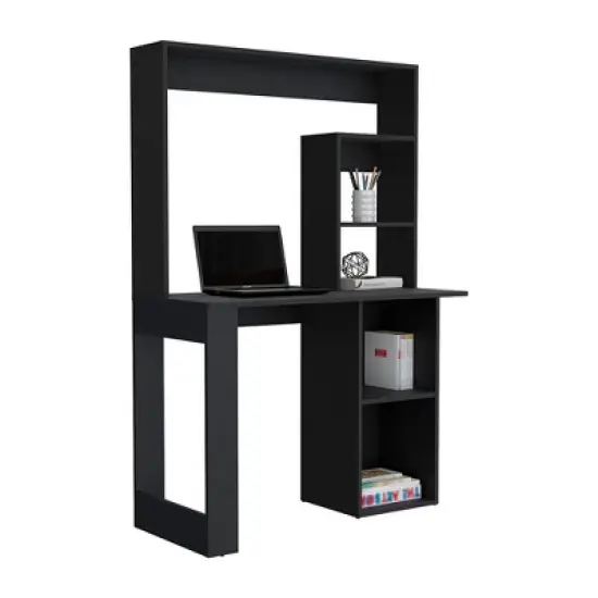 Kumasinova 38.8" Maine Computer Desk with Storage,Modern Office Desk with Shelves,Gaming Desk with Hutch for Home Office image {4}