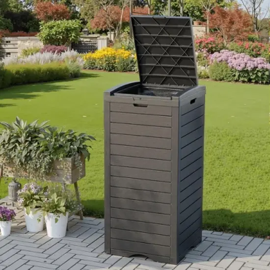 MAYEERTY 31 Gallon Large Capacity Outdoor Deck Box for Patio Furniture Cushions, Pillow with Wheels image {2}