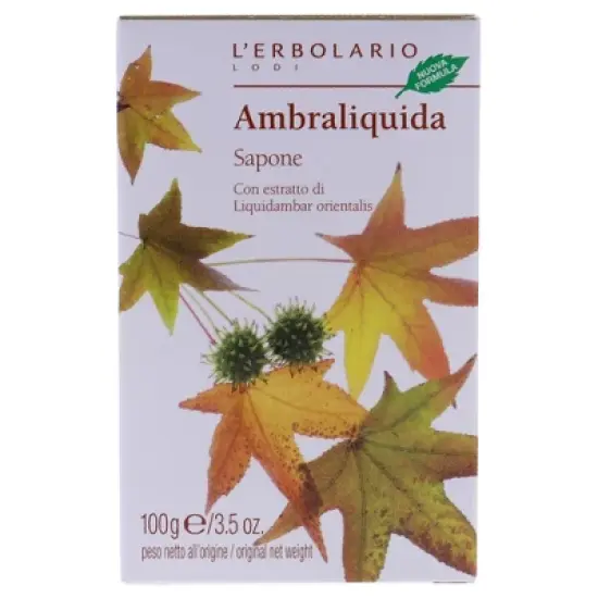 L'Erbolario Ambraliquida Bar Soap - Soap Bar Body Wash - 3.5 oz image {3}