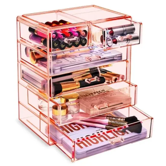Sorbus Acrylic Makeup Organizer Case for Cosmetics Make Up & Jewelry image {8}