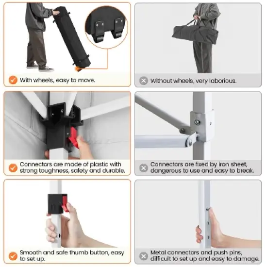 Yaheetech 10 &times; 10 ft Portable Pop-Up Canopy Tent image {5}