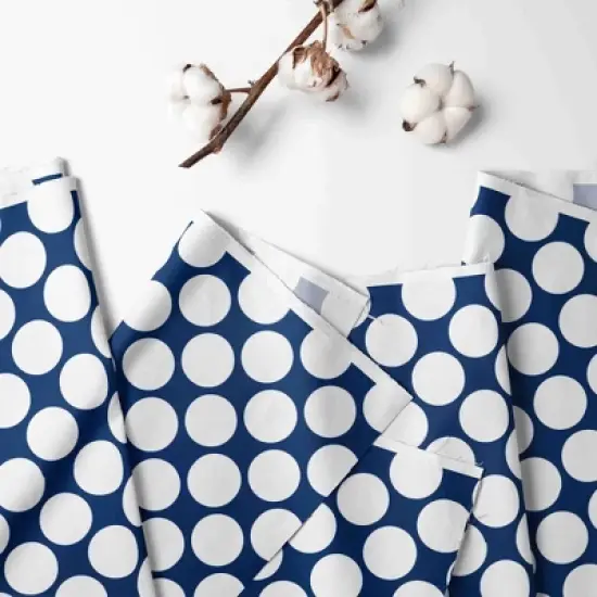 Bacati - MixNMatch Blue Dots 3 layer Crib/Toddler ruffles/skirt image {1}