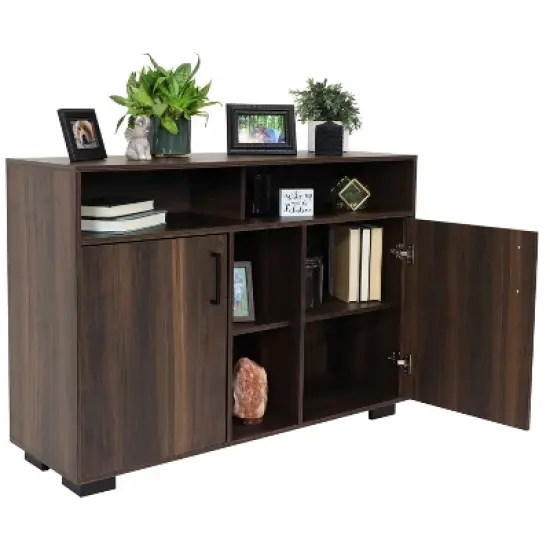 Sunnydaze Indoor Anthony Sideboard Storage Buffet Cabinet with Shelves - 48.5" image {11}