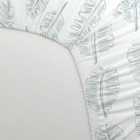 Honest Baby Organic Changing Pad Cover - Jumbo Leaf Sage image {3}