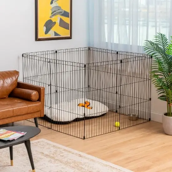 IRIS USA Exercise 8 Panel Wire Metal Pet Playpen for Dog image {3}