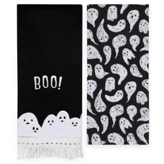 2pk Dishtowels Boo Ghost - Bullseye's Playground&trade; image {1}