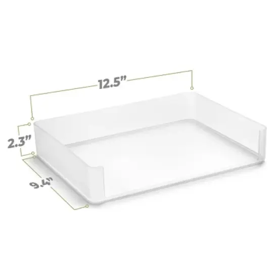 Sorbus 9.4" x 12.5" Plastic Paper Organizer - Stores mail, folders, printer paper, and more. image {3}
