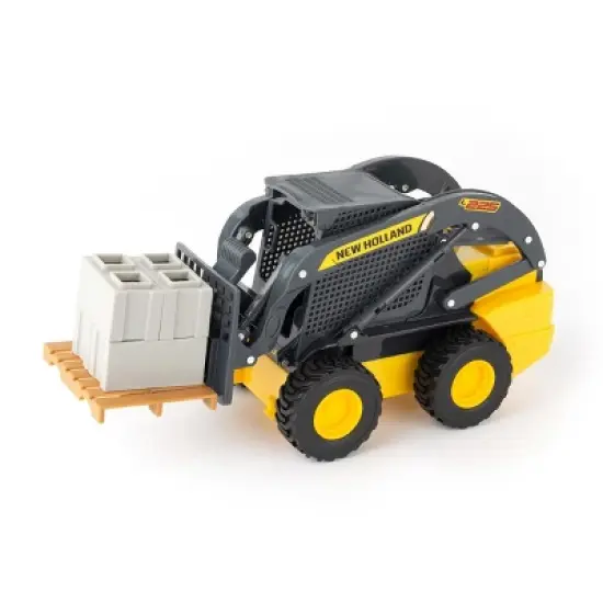 Tomy 1/16 Big Farm Yellow New Holland L225 Skid Steer Set with Accessories 47351 image {3}