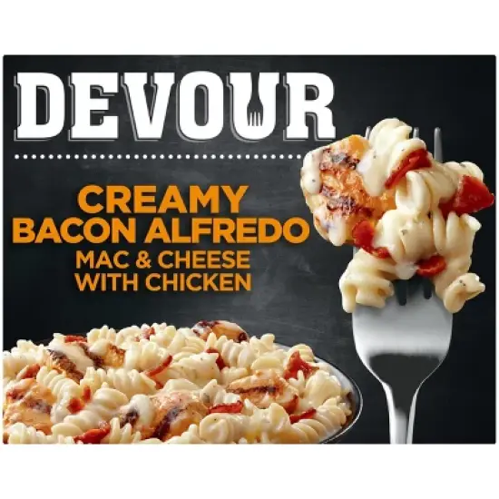 Devour Frozen Creamy Bacon Alfredo Mac & Cheese with Chicken - 10oz image {5}