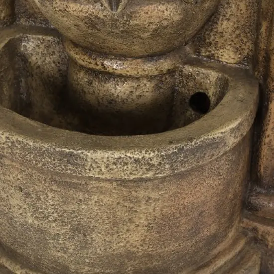 Frontage Outdoor 2-Tier Single Spout Fountain - Light Brown - Christopher Knight Home image {6}